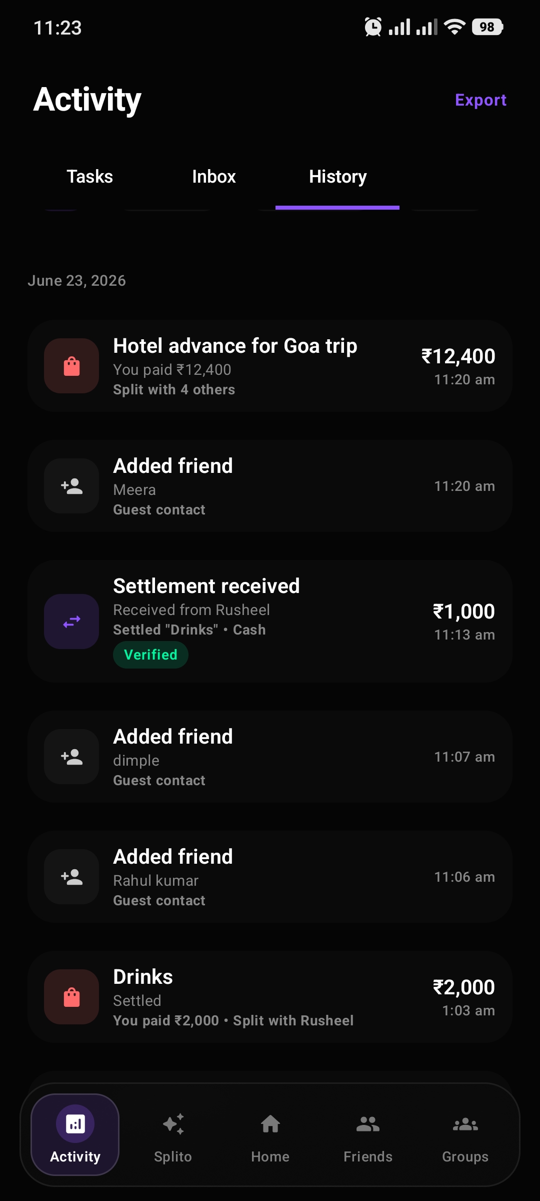 Activity Feed
